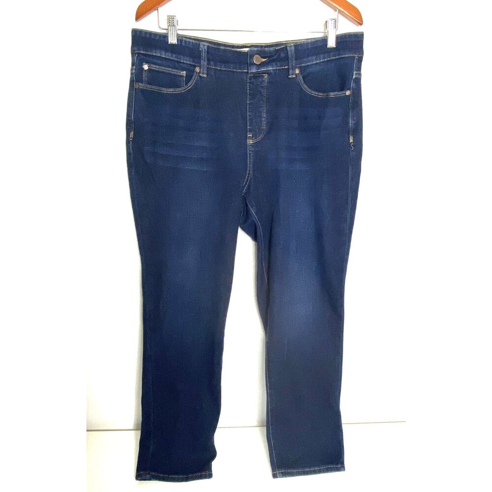 Soft Surroundings Blue Denim Stretchy Skinny Jeans Casual Everyday Comfy Sz PL